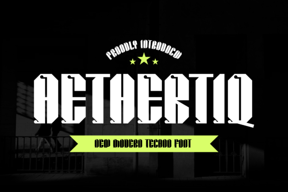 Aethertiq: A Bold Display Font for Modern Branding Projects