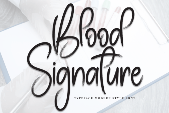 Blood Signature: The Bold Brush Script Font for Edgy Designs
