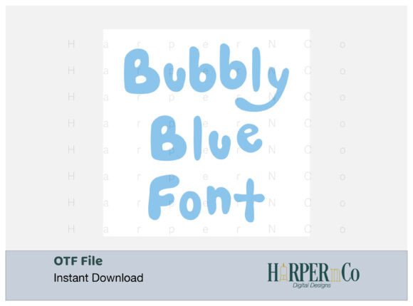 Bubbly Blue Font: A Hand-Drawn Display Typeface Full of Character