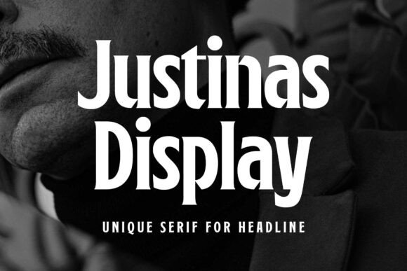 Justinas: A Bold Display Serif for Handmade Labels & Printables
