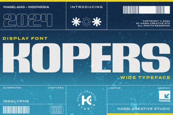 Kopers: A Bold Hand-Drawn Display Font for Editorial Mood