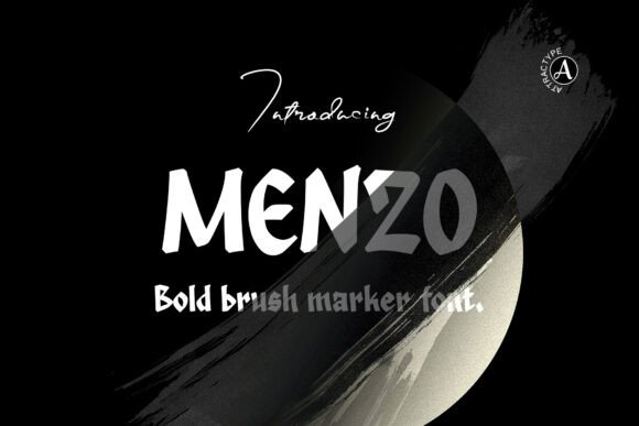 Menzo: A Bold Brush Marker Font for Thoughtful Editorial Design