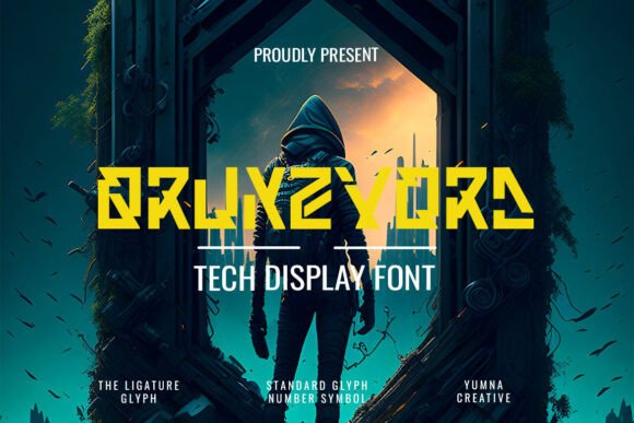 Qrunzvord: A Futuristic Display Font for Editorial Projects